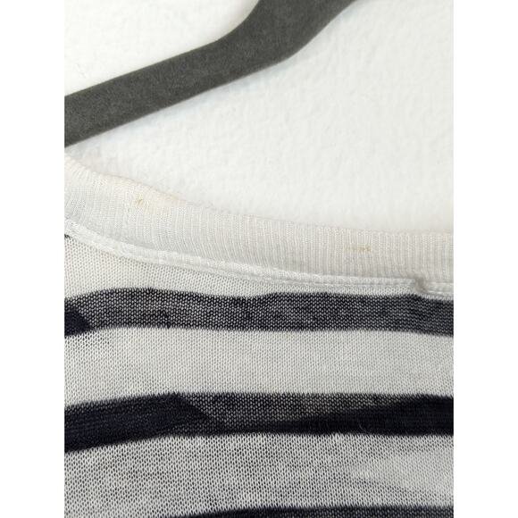 Alexanderwang.t T Shirt Top Striped Knit Streetwear Designer Black White Size L - Picture 7 of 12